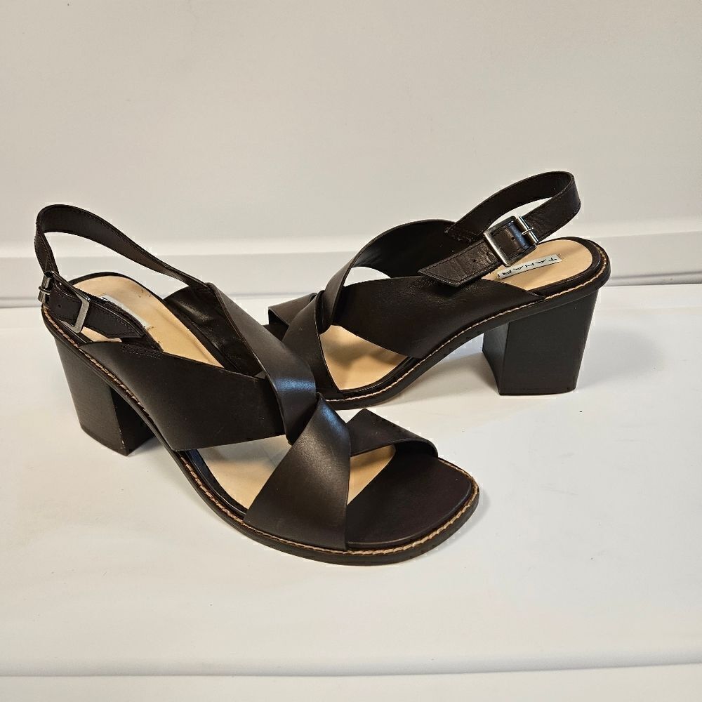 Tahri Brown  Leather Sandals  sz 11 - Picture 5 of 9
